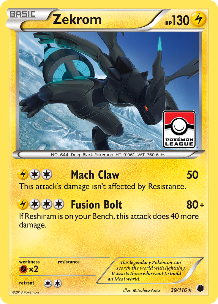 Plasma Freeze Zekrom #39 League Promo